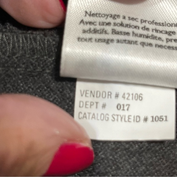 Eddie Bauer Gray Sleeveless VNeck Flannel Embroidered Maxi Dress Small - Picture 14 of 14